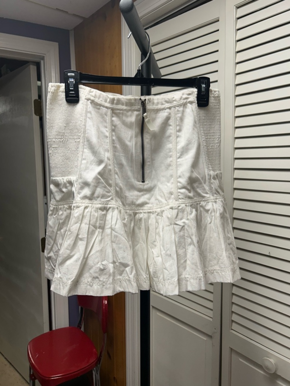 Pilcro seamed flounce Tiered light denim Skirt - Picture 5 of 5